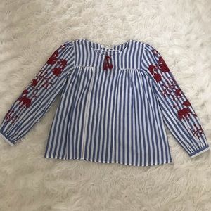 ZARA embroidered kids top